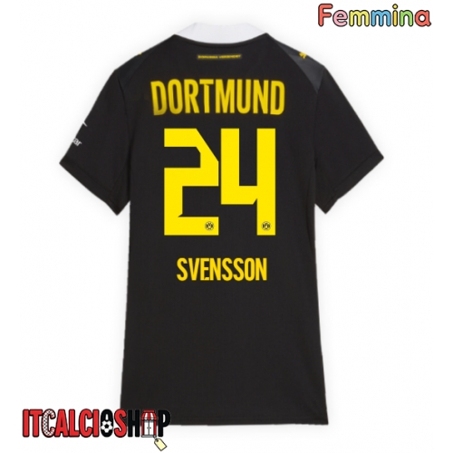 Borussia Dortmund Daniel Svensson #24 Seconda Maglia Femmina 2026-27 Manica Corta